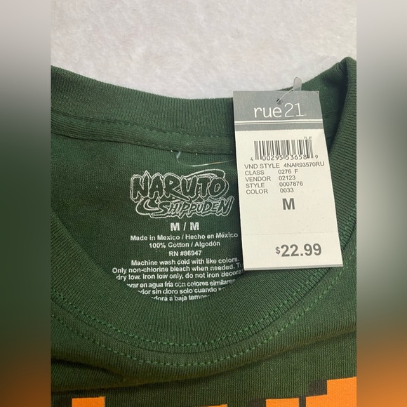 Naruto Shippuden Shirt Men’s Sz M Green Anime Graphic T-Shirt Rue21 $22.99 - Picture 3 of 4
